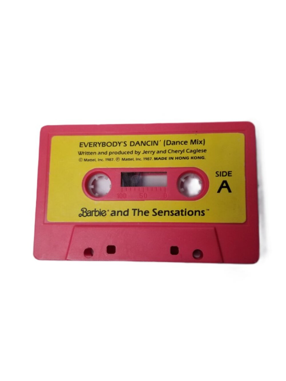 Vintage Barbie And The Sensations Cassette Tape 1987 Mattel Pink Yellow